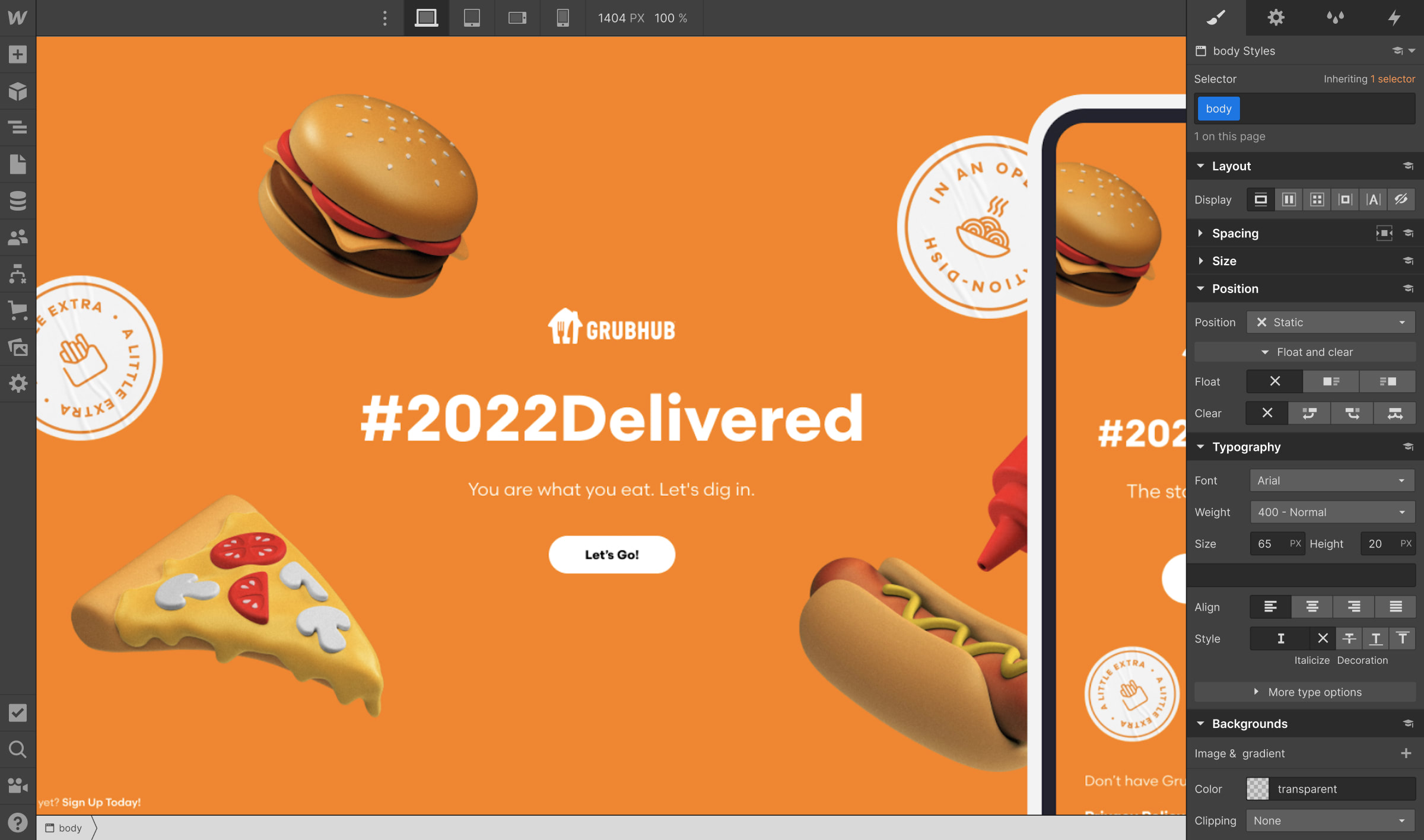 Official Grubhub Delivered campaign customer story image.